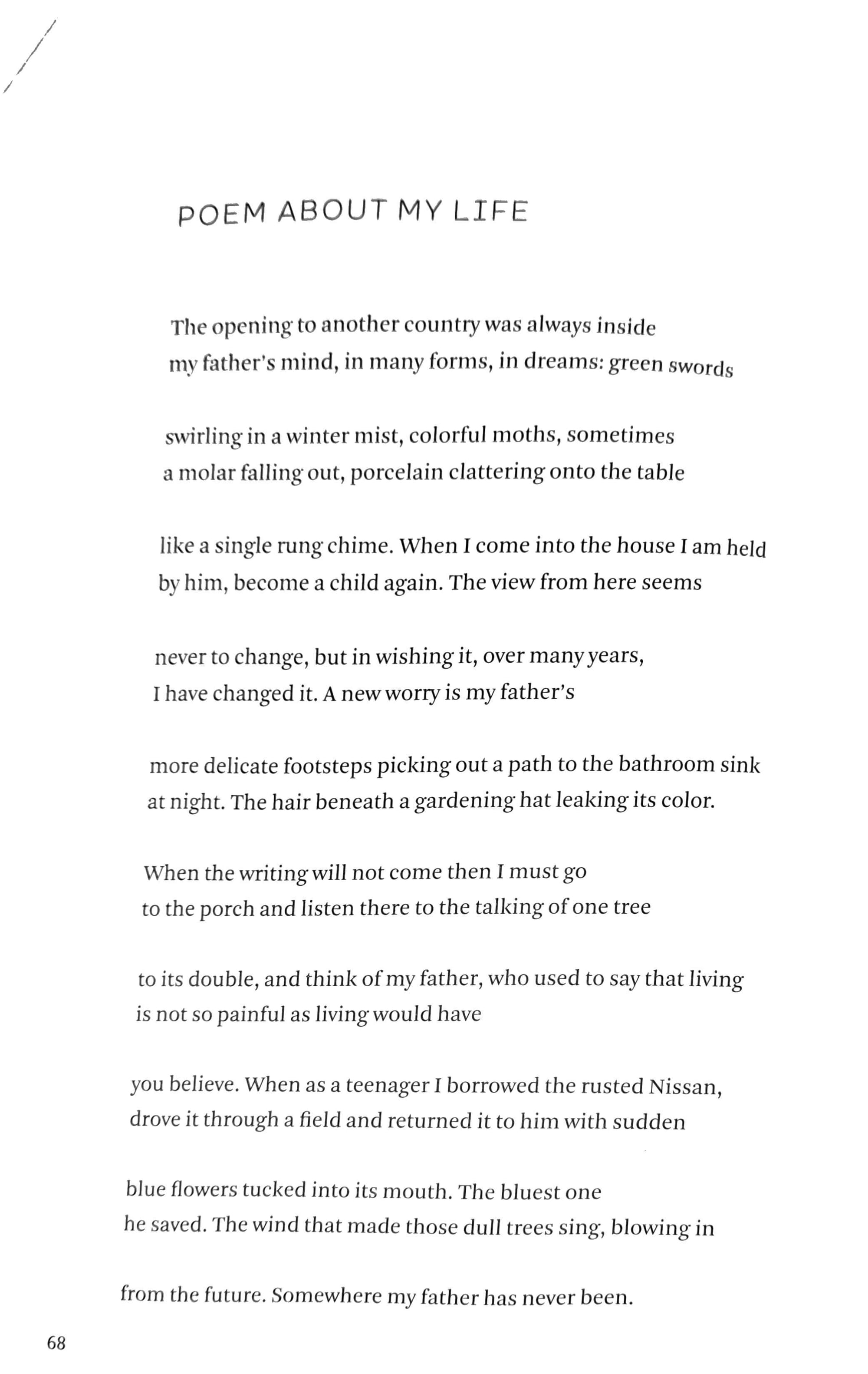 "Poem About My Life" from The Past