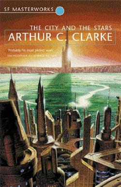 Book cover. Large tower in background with field and then city scape getting closer to bottom of image